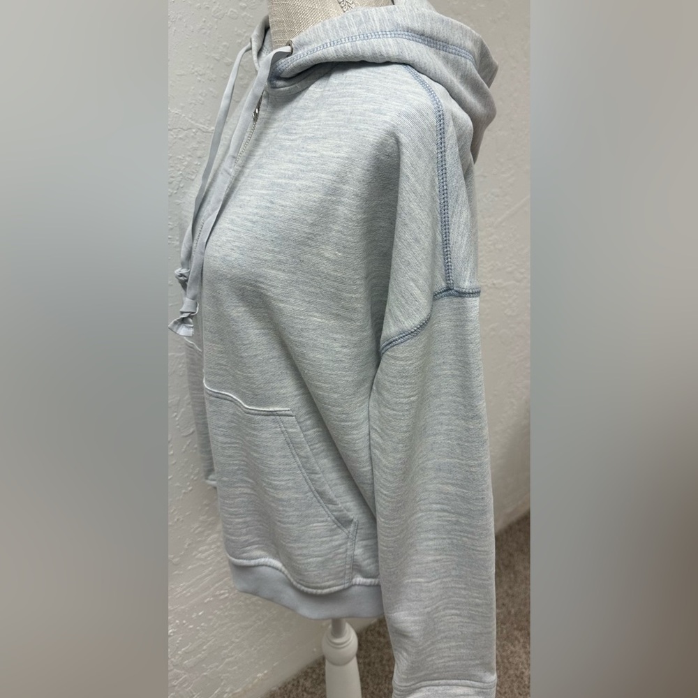 ATM sweatshirt zip up blue/gray comfy - Picture 3 of 5